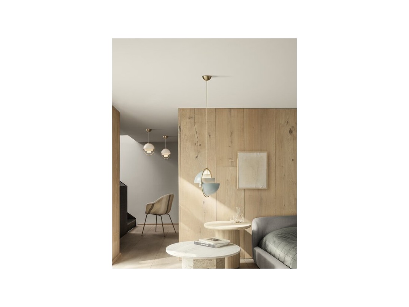 Gubi Multi-Lite lámpara de suspensión pequeña Latón
