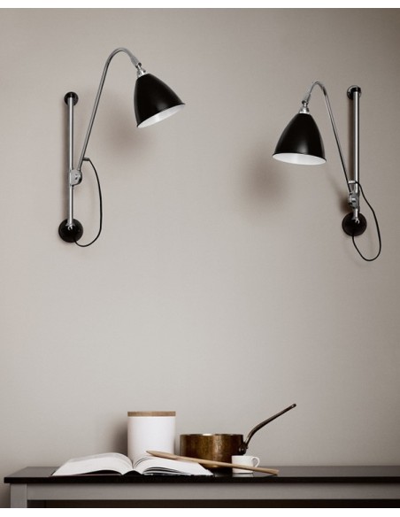 Gubi BL5 lámpara de pared Cromado 16Ø