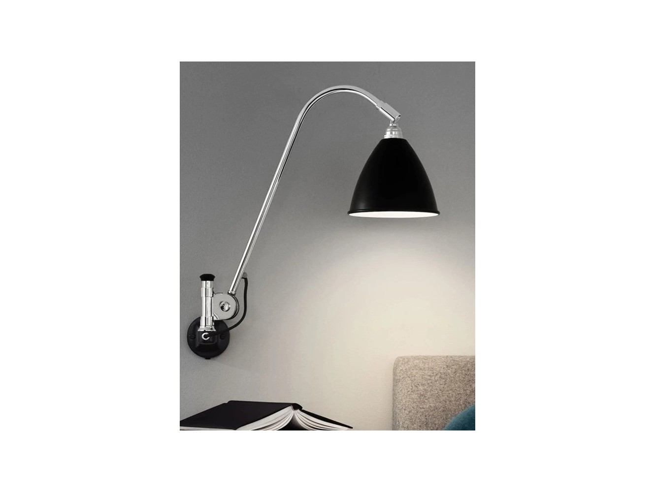 Gubi BL6 lámpara de pared Cromado 16Ø