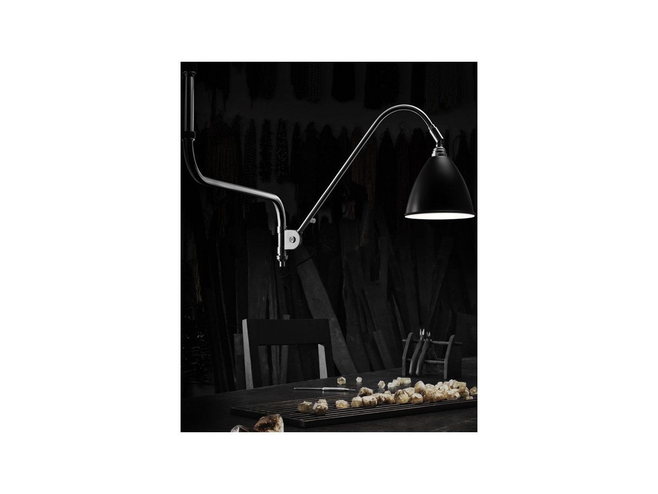 Gubi BL10 lámpara de pared Cromado 16Ø