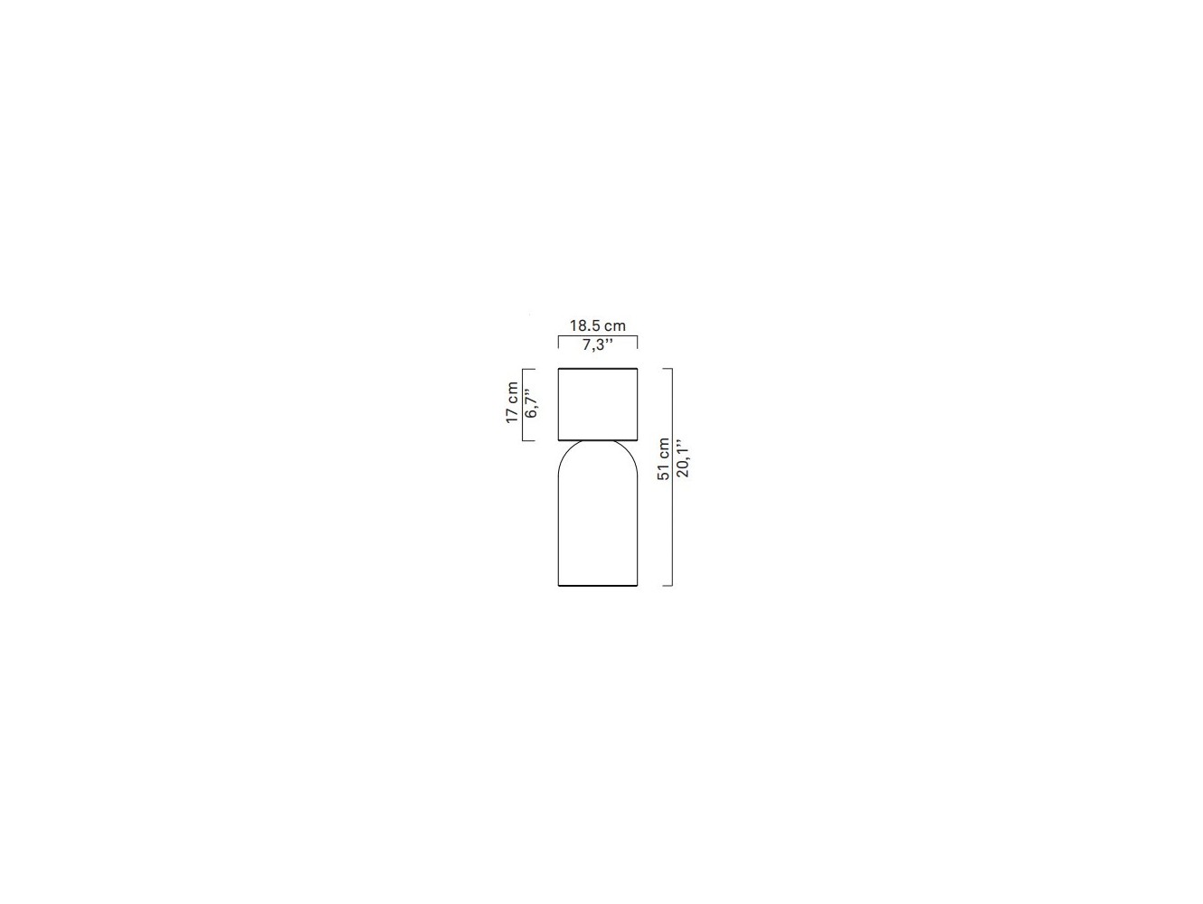 Luceplan Nui lámpara de sobremesa Óptica Led + Vástago (Outdoor)