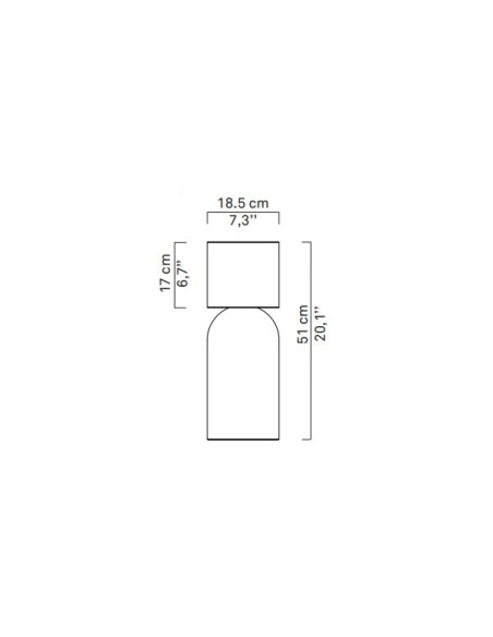 Luceplan Nui lámpara de sobremesa Óptica Led + Vástago (Outdoor)