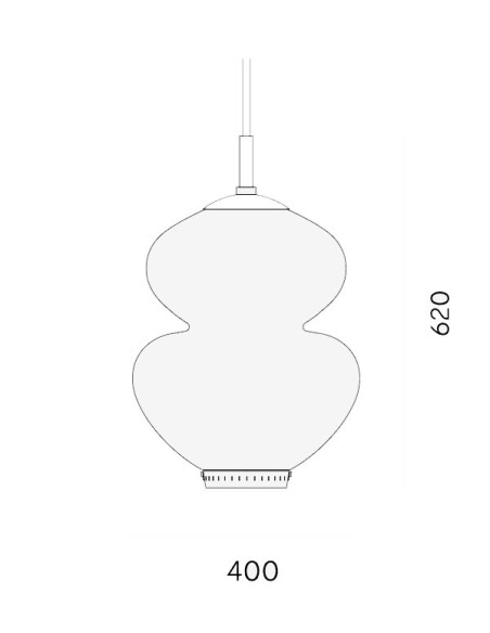 Lyfa Peanut 400 lámpara de suspensión