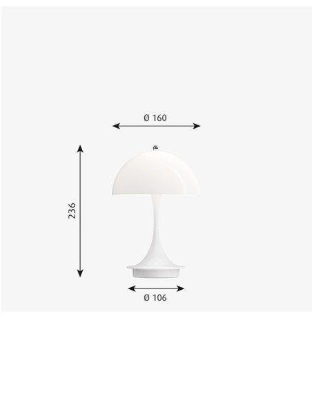 Louis Poulsen Panthella Portable V2 lámpara de sobremesa