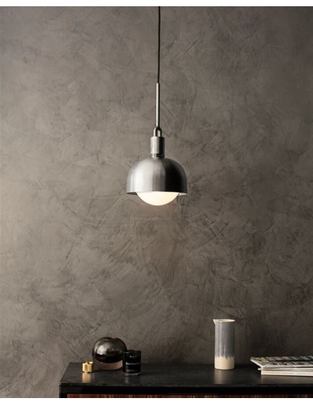 Buster + Punch Forked Shade Globe Opal Medium lámpara de suspensión