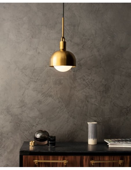 Buster + Punch Forked Shade Globe Opal Medium lámpara de suspensión