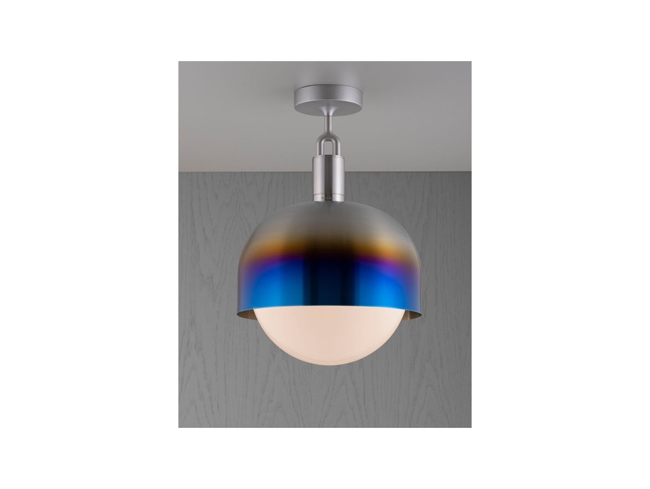 Buster + Punch Forked Shade Large Globe Opal lámpara de techo