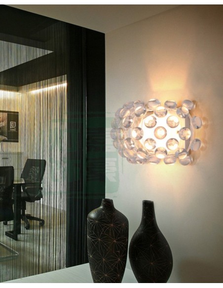 Foscarini Caboche piccola lámpara de pared transparente