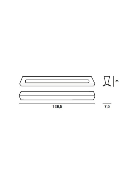 Foscarini Falena 3 lámpara de Techo/pared G5 Blanco