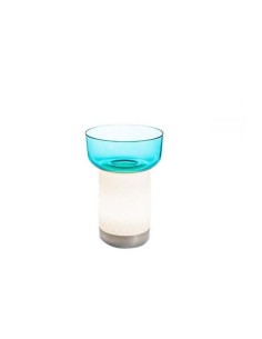 Artemide Bonta lámpara de sobremesa portátil recargable con cuenco de vidrio