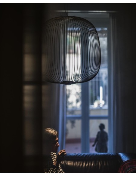 Foscarini Spokes 2 lámpara de suspensión Grafito LED sss