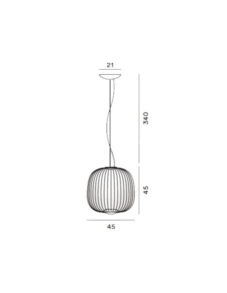 Foscarini Spokes 2 lámpara de suspensión Grafito LED sss