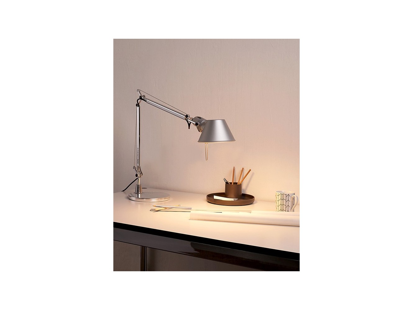 Artemide Tolomeo Mini LED lampara de sobremesa (sólo cuerpo) Aluminio