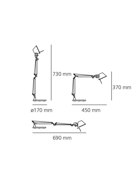 Artemide Tolomeo Micro LED lampara de sobremesa (cuerpo)