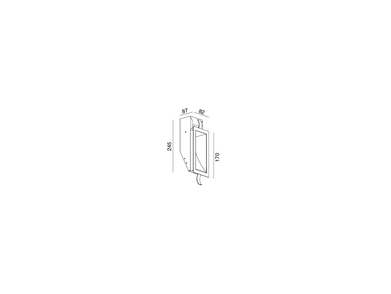 Wever & Ducré Themis Recta empotrado Aluminio