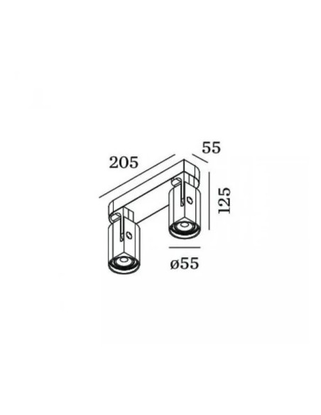 Wever & Ducree Sqube de base 2.0 PAR16 lampara de techo Negro