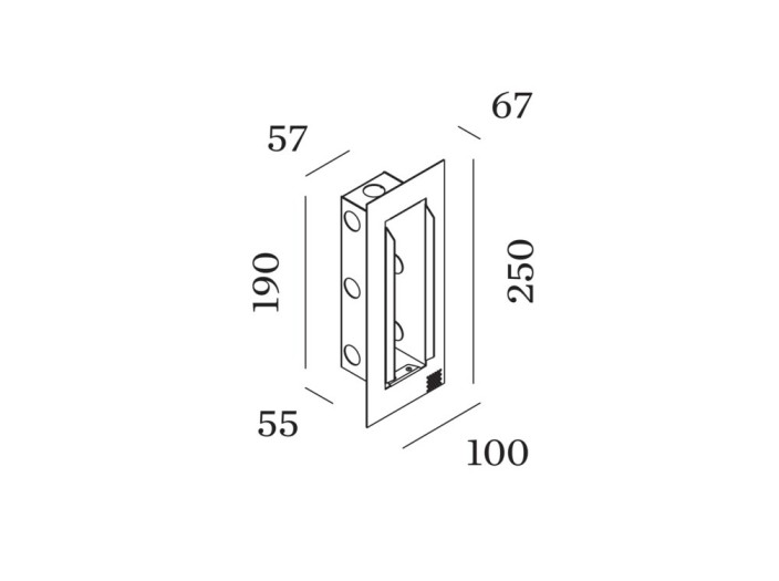 Wever & Ducré Housing + Plasterkit para Oris 0,7 (paredes de pladur o ladrillo)