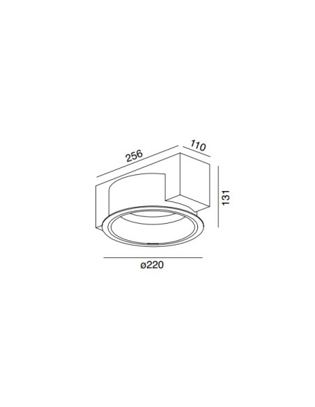 Wever & Ducré Qubo aplique de techo Plateado