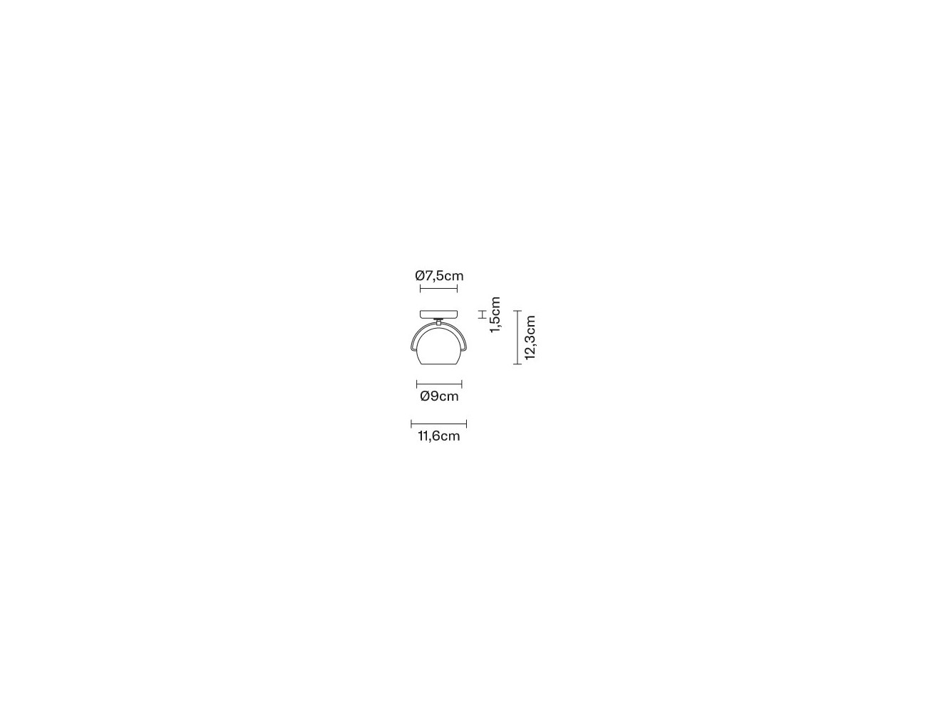 Fabbian Beluga con base lámpara de pared/techo