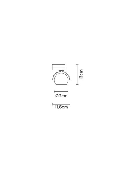 Fabbian Beluga para carril lámpara de pared/techo