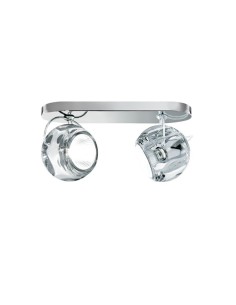 Fabbian Beluga Colour 2 x 75W con base pared/techo Transparente