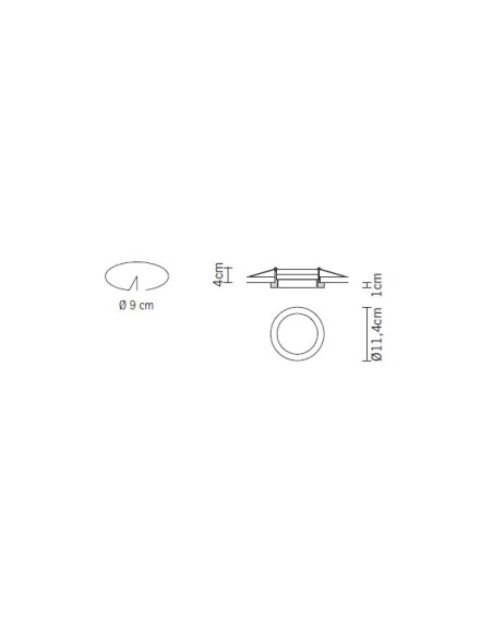 Fabbian Sette aplique de pared Aluminio DESCATALOGADO