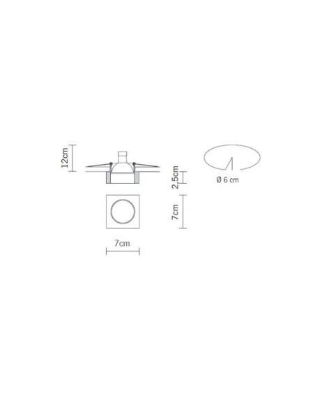 Fabbian Venere 70 empotrado de techo Ø7 x 1 cm Aluminio DESCATALOGADO