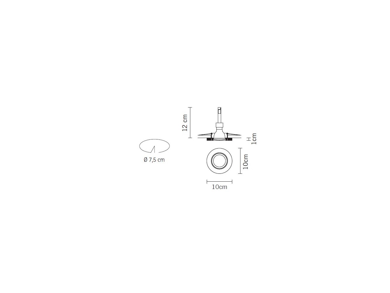 Fabbian Venere orientable empotrable de techo DESCATALOGADO