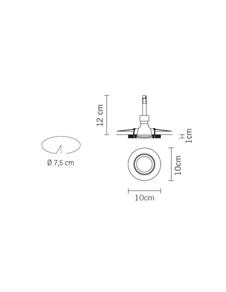 Fabbian Venere orientable empotrable de techo DESCATALOGADO