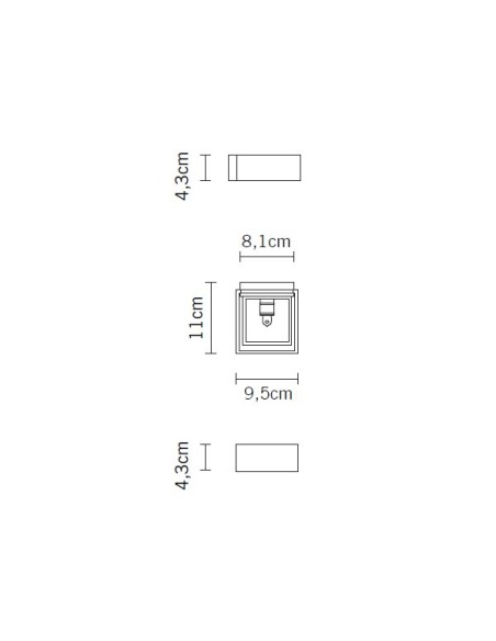 Fabbian Bijou lámpara de pared cromado G9 DESCATALOGADO