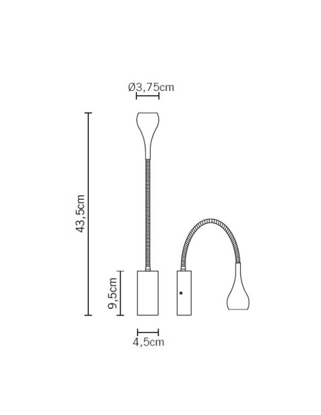 Fabbian Bijou Aplique de pared cabeza Blanco Ø3.75cm DESCATALOGADO