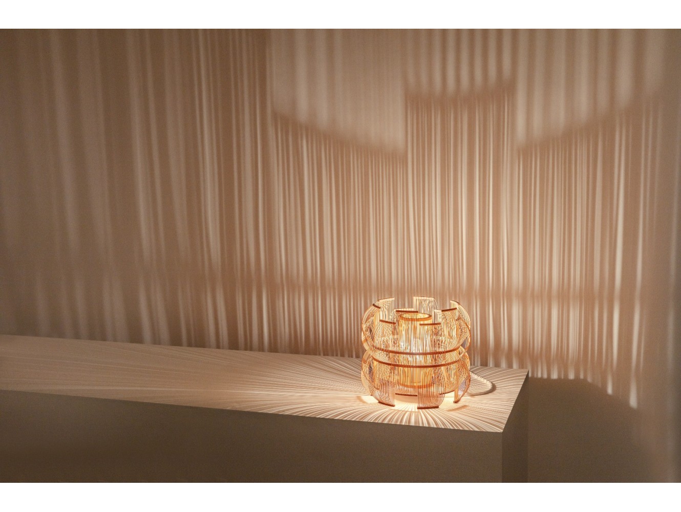 Motarasu Sen Bamboo Table Lamp Lámpara de sobremesa