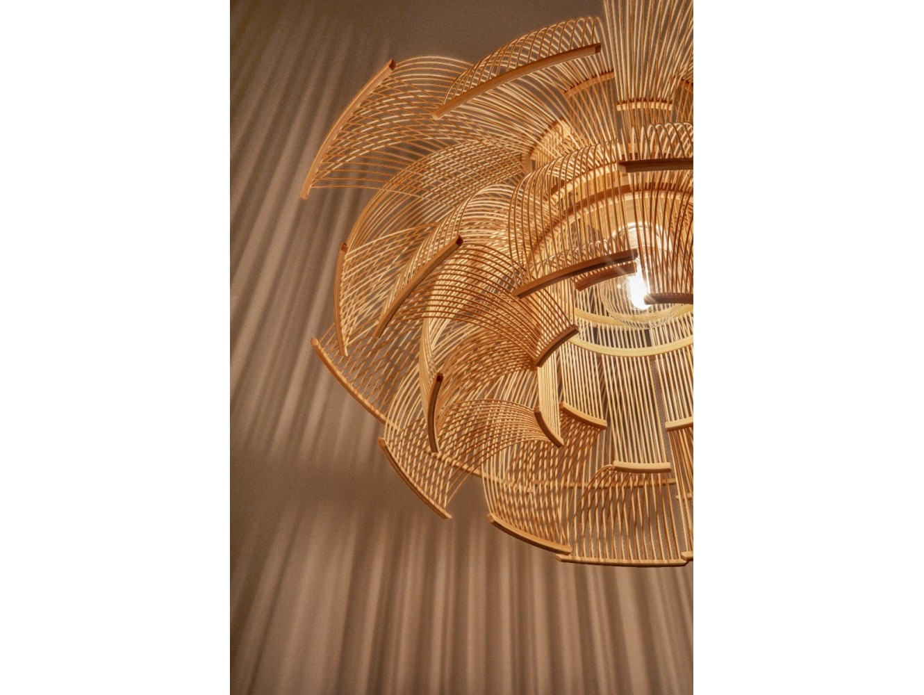 Motarasu Hokore Bamboo Pendant Lámpara de suspensión