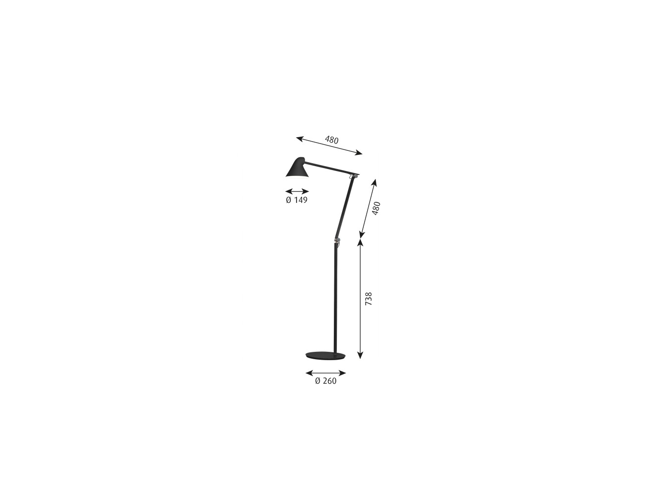 Comprar Louis Poulsen NJP lámpara de pie LED 27K