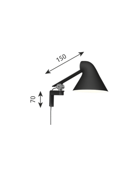 Comprar Louis Poulsen NJP aplique brazo corto LED 3K