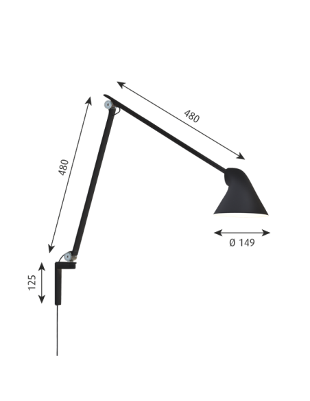 Comprar Louis Poulsen NJP aplique brazo largo LED 3K