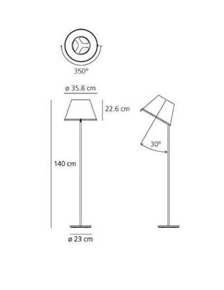 Artemide lámpara de pie Choose F