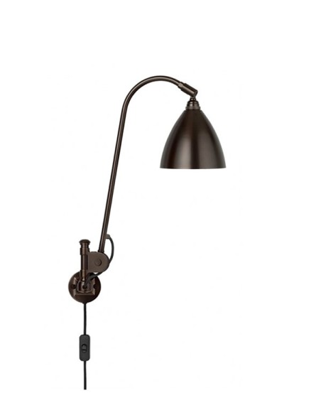 Gubi BL6 lámpara de pared Latón Negro 16Ø