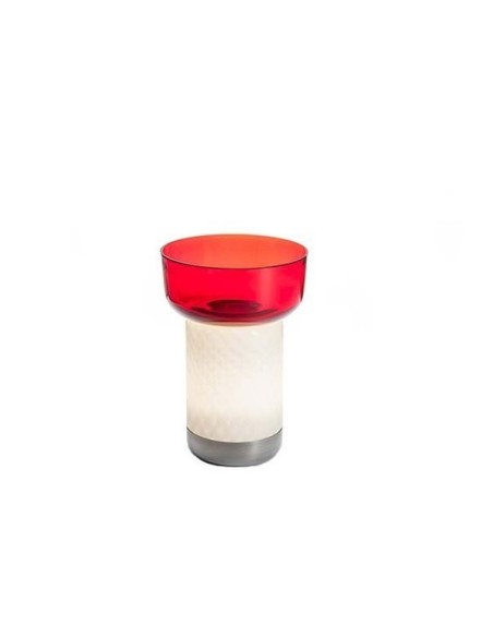 Artemide Bonta lámpara de sobremesa portátil recargable con cuenco de vidrio