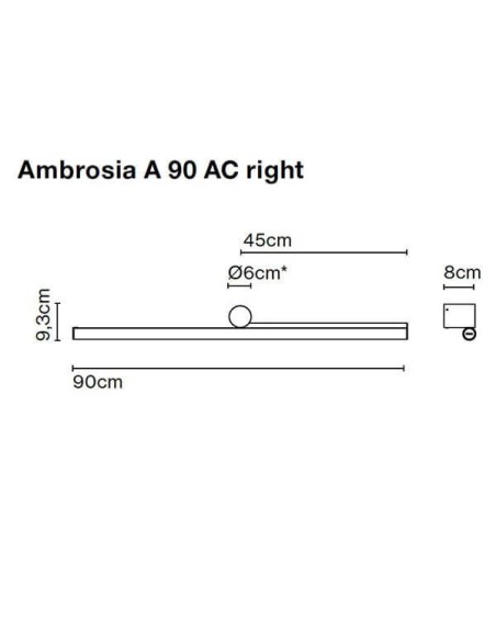Ambrosia A 90 Right AC TRIAC de Marset