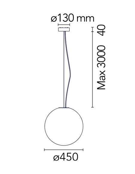 Lámpara de Suspensión Flos My Sphere de Michael Anastassiades