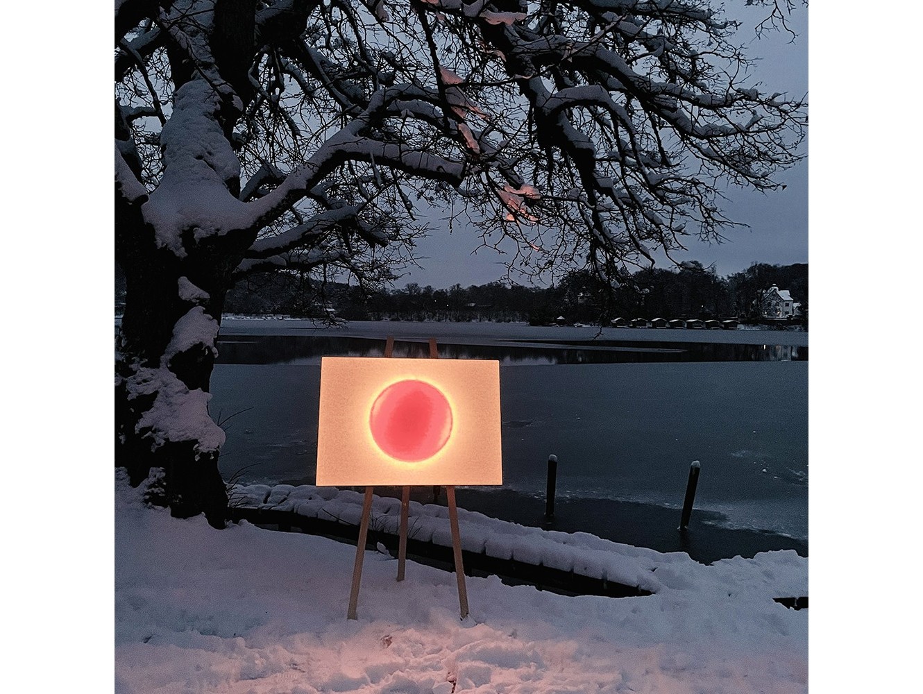 Lámpara de Pie LED Moodmoon Framed de Ingo Maurer