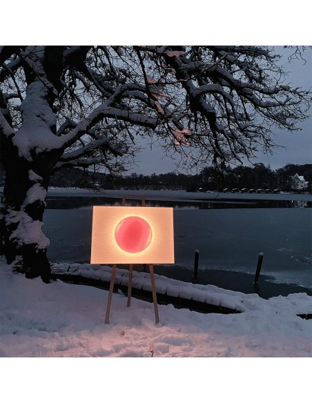 Lámpara de Pie LED Moodmoon Framed de Ingo Maurer