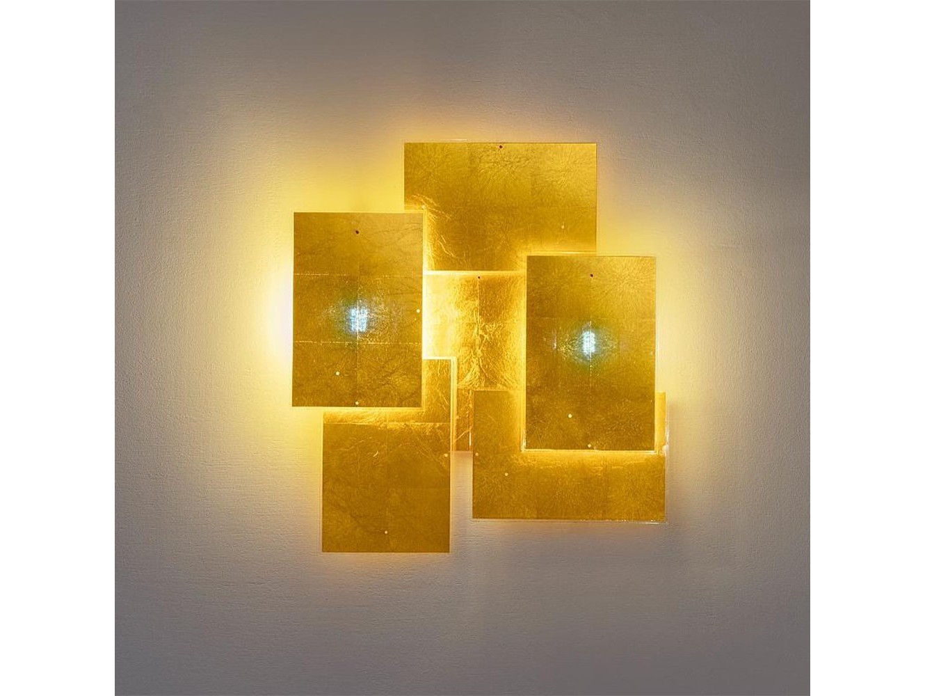 Lámpara de Pared 24 Karat Blau Flat de Ingo Maurer