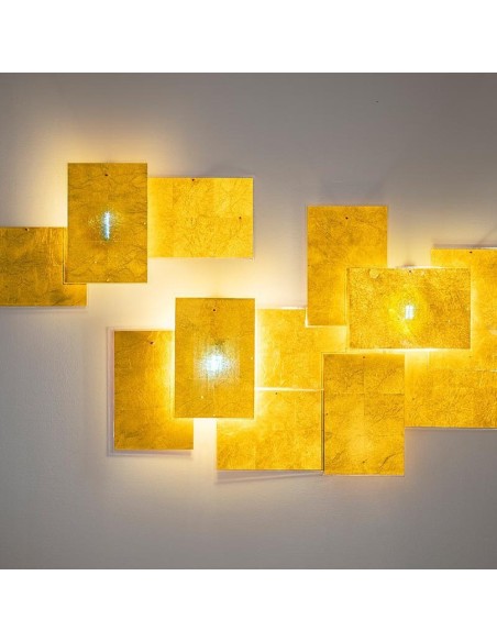 Lámpara de Pared 24 Karat Blau Flat de Ingo Maurer