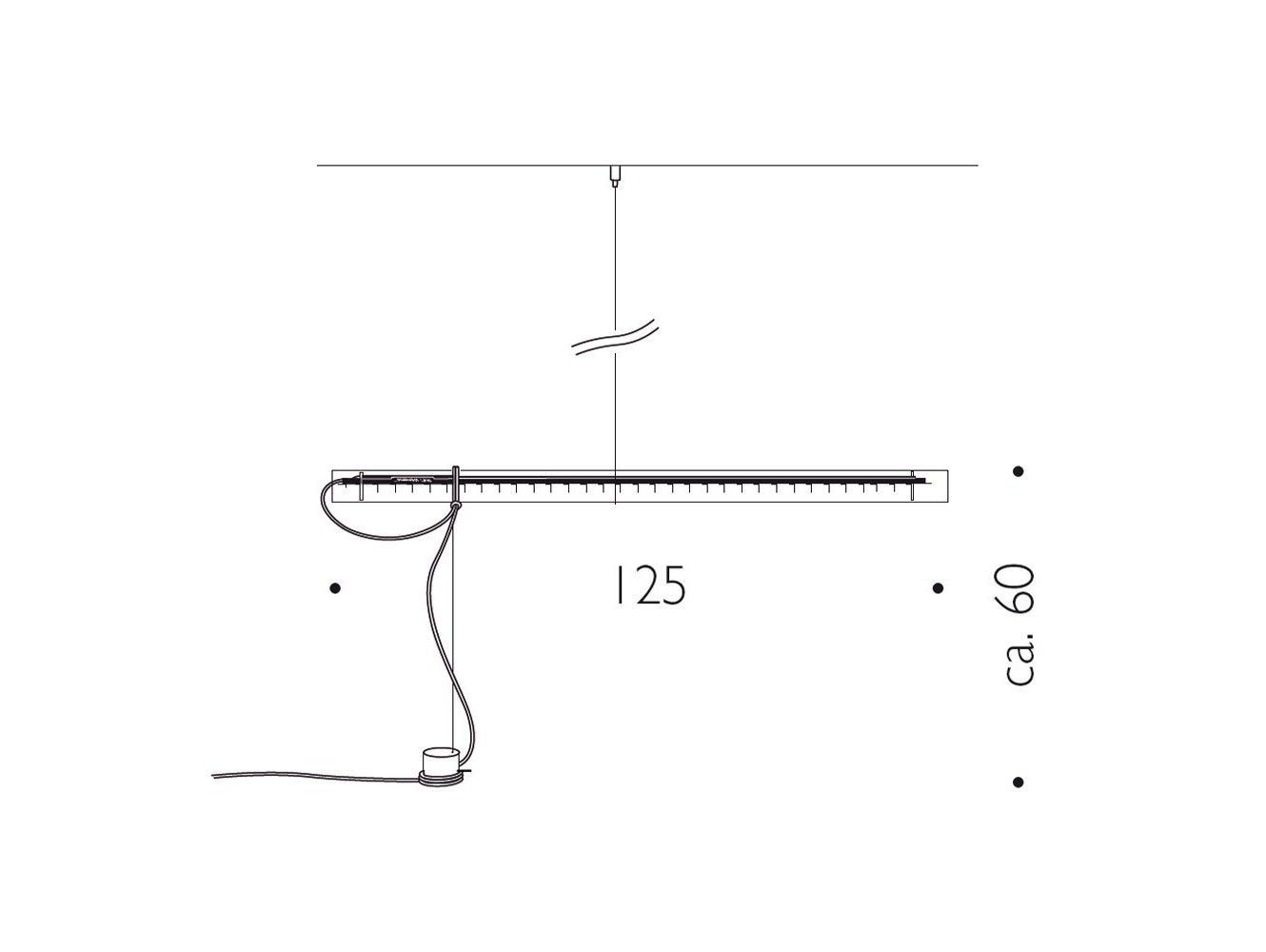 Lámpara de Mesa Tubular Balance de Ingo Maurer