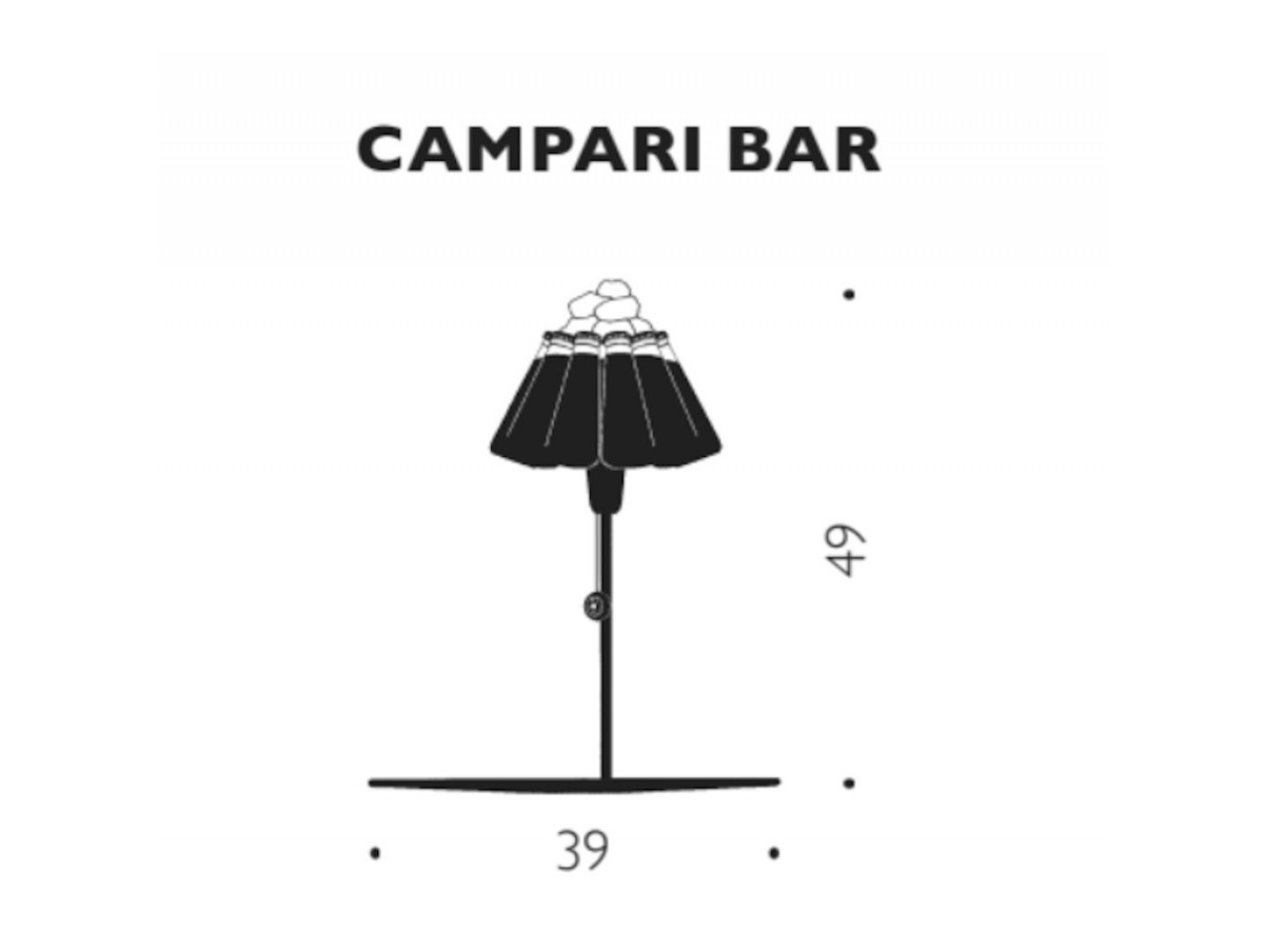Lámpara de Mesa Campari Bar de Ingo Maurer