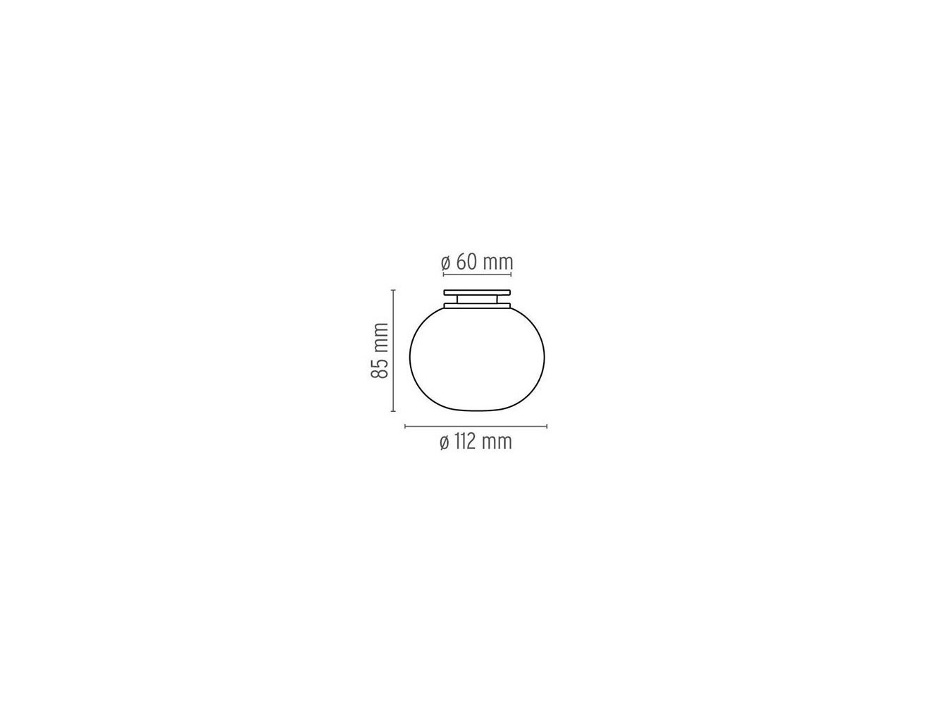 Flos Mini Glo-Ball Aplique/Plafón de Pared y Techo: Luz Difusa y Diseño Moderno