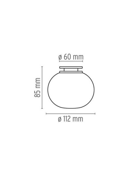 Flos Mini Glo-Ball Aplique/Plafón de Pared y Techo: Luz Difusa y Diseño Moderno