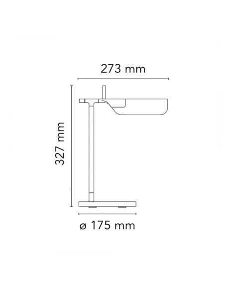 Lámpara de Sobremesa Tab T de Flos: Diseño Minimalista y Luz Directa Orientable